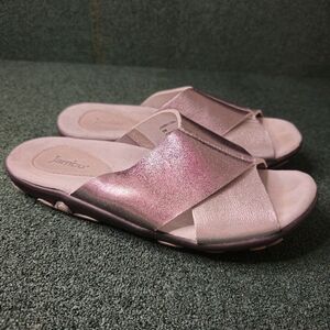 Jambu Women's Silver  Slide Sandals Size 9